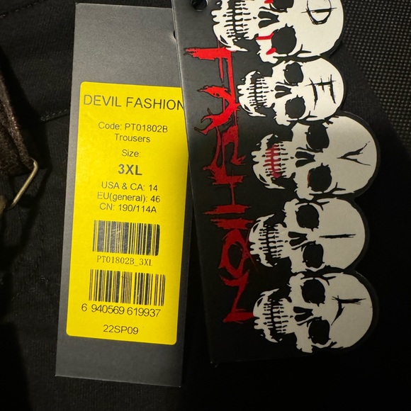 Goth Mall Steampunk Skinny Pants size 14 - Picture 4 of 4